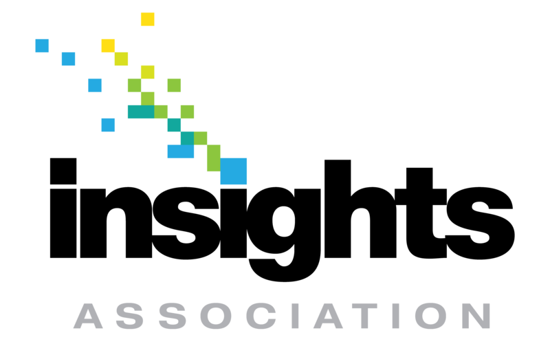 Logo with the text "Insights Association" and colorful squares forming a pattern above the text.